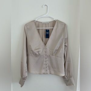 Abercrombie satin blouse